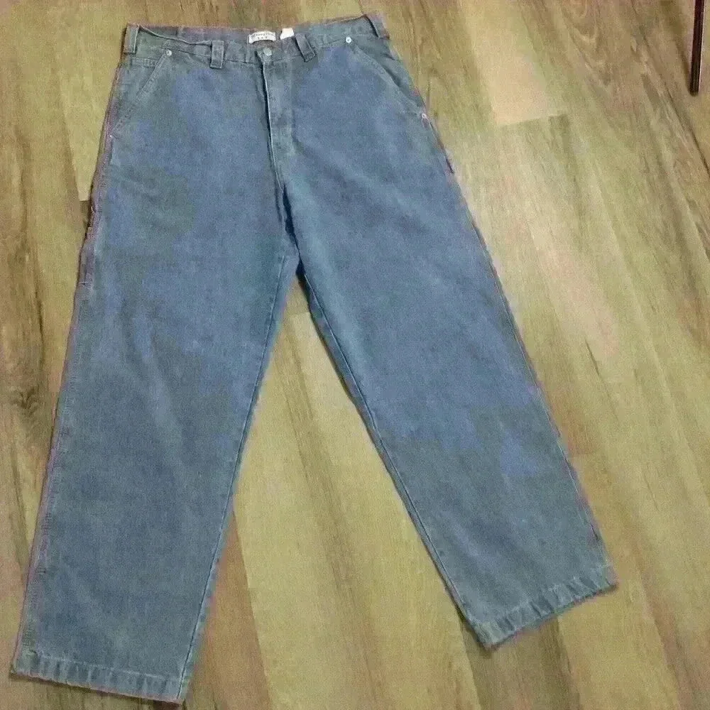 Covington Men's Carpenter Pants. 36x32, Relaxed fit, 100% Cotton. 2 small stains